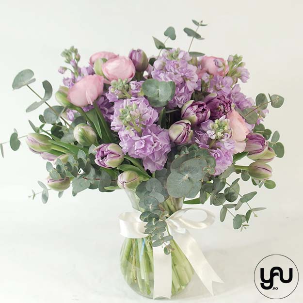 Buchet flori lila _ B274