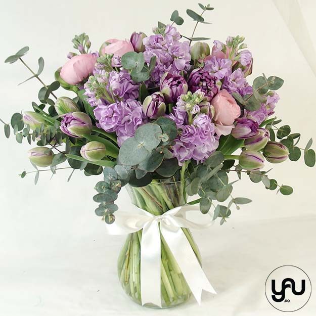 Buchet flori lila _ B274