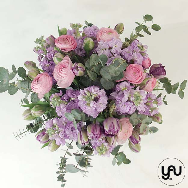 Buchet flori lila _ B274