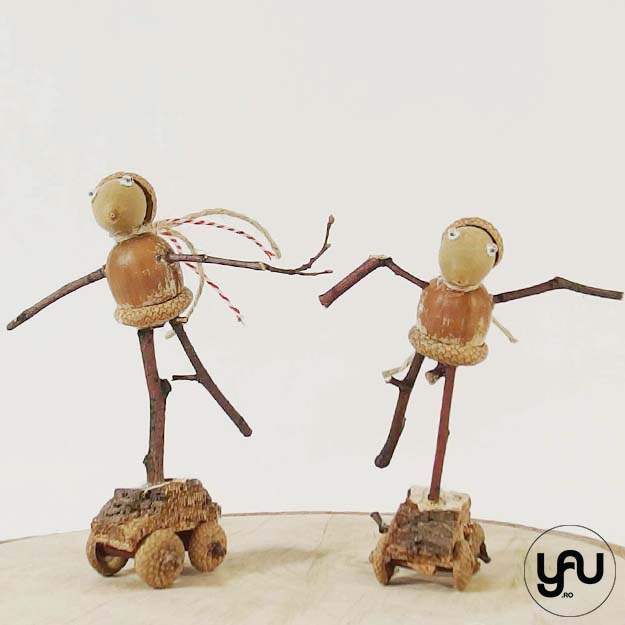 Figurina din lemn "CREATURILE PADURII" - spiridus ghinda | 1 buc