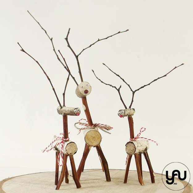 Figurine din lemn "CREATURILE PADURII" - familie de cerbi, 2 adulti si 2 pui | 4 bucFigurine din lemn "CREATURILE PADURII" - familie de cerbi, 2 adulti si 2 pui | 4 buc