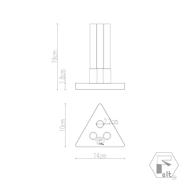 Structura flori geometrica lemn TRIUNGHI | E3T1