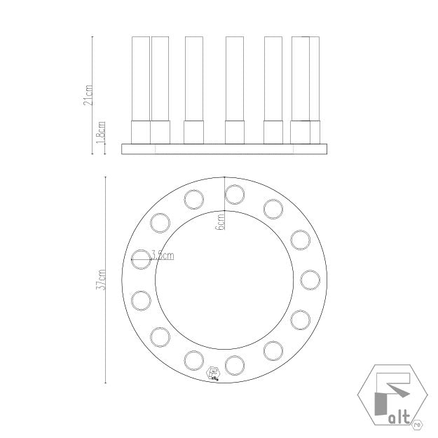 Structura flori geometrica lemn CERC | E13C2