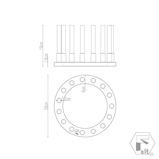 Structura flori geometrica lemn CERC | E15C1