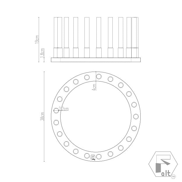 Structura flori geometrica lemn CERC | E21C1