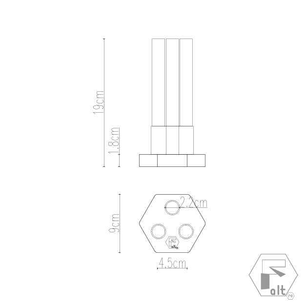 Structura flori geometrica lemn HEXAGON | E3H1