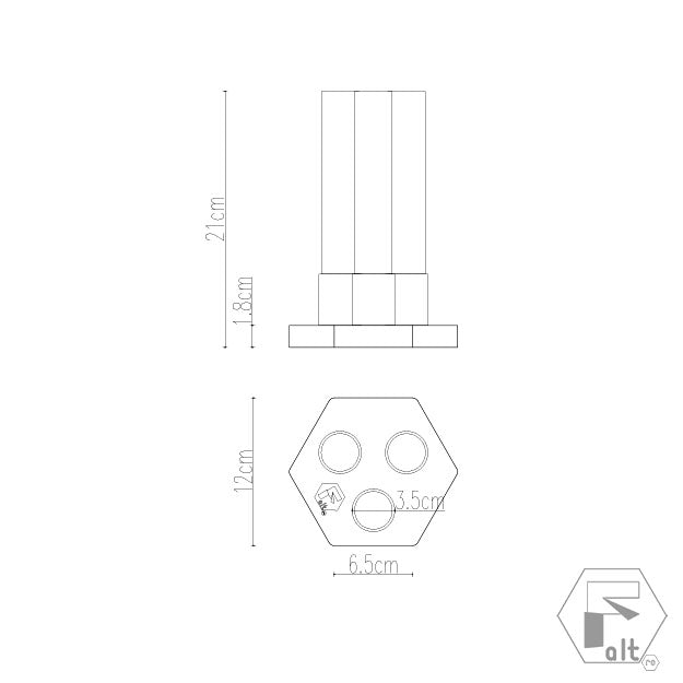 Structura flori geometrica lemn HEXAGON | E3H2